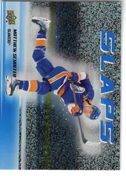 2025-26 Upper Deck Series 2 Matthew Schaefer SLAPS SPECKLE Parallel Rookie SL-13 - Image 1