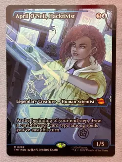 April O'Neil, Hacktivist (Showcase) *FOIL* NM - Teenage Mutant Ninja Turtles MTG - Image 1
