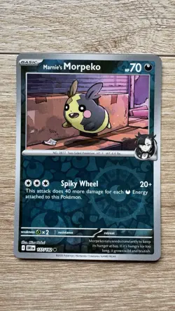 Pokemon Marnie's Morpeko 137/182 SV10: Destined Rivals Common Reverse Holo NM - Image 1
