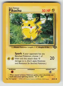 Pikachu 60/64 Common Jungle Pokemon LP - Image 1