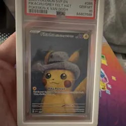 Pokemon Pikachu with Grey Felt Hat 085 Scarlet & Violet Promo PSA 10 2023 - Image 1