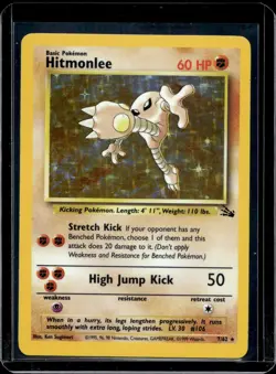 Pokemon Fossil Hitmonlee (7) Holo 07/62 - Image 1