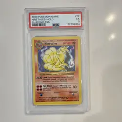 Ninetales 12/102 Base Set Shadowless Holo Rare 1999 PSA 5 Pokemon TCG English - Image 1