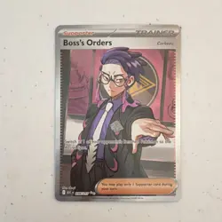 Pokemon TCG Boss's Orders Corbeau 256/217 ASC Full Art Ultra Rare Holo Trainer - Image 1