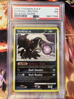 Darkrai 3/100 Reverse Holo Pokemon Majestic Dawn 2008 PSA 7 Near Mint - Image 1
