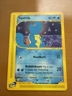 Expedition Squirtle 132/165 Pokemon 2002 Kyoko Umemoto Non Holo E-Reader LP - Image 2