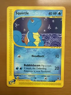 Expedition Squirtle 132/165 Pokemon 2002 Kyoko Umemoto Non Holo E-Reader LP - Image 4