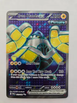 Iron Hands ex 223/182 Ultra Rare Paradox Rift NM/M Pokemon - Image 1