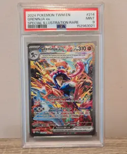 2024 Pokemon TWM EN Special Illustration Rare #214 Greninja ex PSA 9 MINT - Image 1