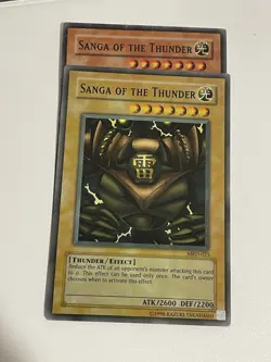 Yu-Gi-Oh! 2002 Sanga Of The Thunder MRD-025 Faded Ink Error Misprint Holo Bleed - Image 2