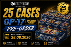 One Piece MEGA LOT! 25x OP-17 Cases (300Displays) – English – PREORDER – 28.8 - Image 1