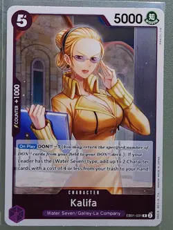 One Piece Kalifa Memorial Collection Extra Booster EB01-031 HOLO Rare NM - Image 1