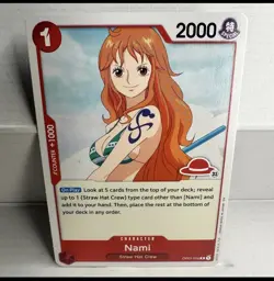 Nami (manga) OP01-016 R, red straw hat logo 31, Artist: Eiichiro Oda, one piece - Image 1