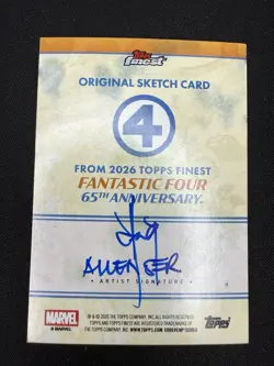 2026 Topps Finest Fantastic 4 Dr. Doom Sketch 1/1 ALLENSER ALLEN SERANO - Image 2