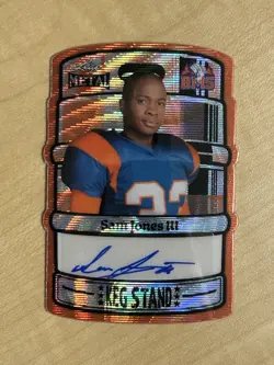 2024 Leaf Blue Mountain State - Sam Jones III - Beer Keg Orange Wave Auto 1/1 - Image 1
