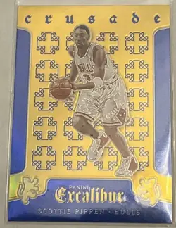 2015-16 Panini Excalibur Crusade BLUE #91 Scottie Pippen /199 Chicago Bulls - Image 1