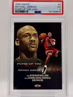 1998-99 NBA Hoops - Pump Up the Jam Michael Jordan #5 PJ PSA 5 - Image 1