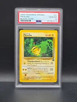 2000 Pokemon Promo- Pikachu #27 Black Star Promo- PSA Gem Mint 10 - Image 1