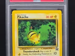 2000 Pokemon Promo- Pikachu #27 Black Star Promo- PSA Gem Mint 10 - Image 3