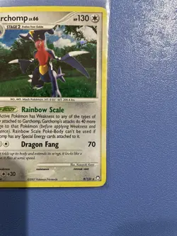 Garchomp 9/123 Holo Rare Mysterious Treasures Pokemon Card - Moderately Played - Image 4