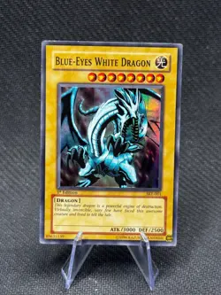 Blue Eyes White Dragon 1st Edition - SKE 001 Holo Foil Super Rare Yugioh Card - Image 1