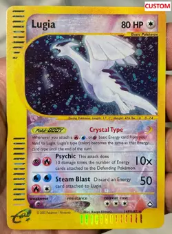 Lugia Crystal Style Holo Card - Fan Made Art - Image 2