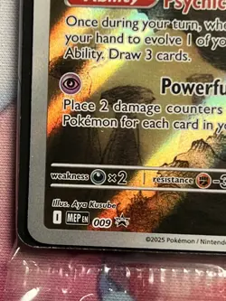 Alakazam 009 Black Star Promo Holo Me01 Mega Evolution Pokemon Card Sealed NM - Image 5