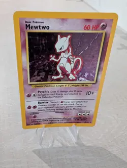Pokemon Mewtwo TCG Base Set Holo Unlimited Rare Card 10/102 LP Condition - Image 1