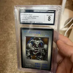 Yugioh Card Summoned Skull Gameboy Duel Monsters Promo 1998 PSA 8 NM/M - Image 1