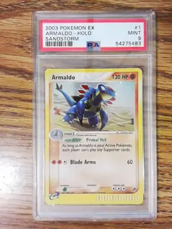 Armaldo 1/100 EX SANDSTORM Holo Rare Graded Pokemon Card - PSA 9 - Image 1