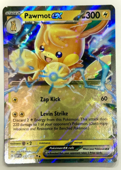 Pokemon Card Pawmot EX 073/197 Obsidian Flames Half Art Double Rare Near Mint - Image 1