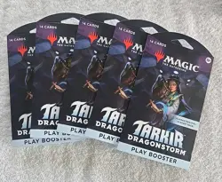 (5) Magic The Gathering MTG TARKIR DragonStorm Play Booster Lot 🔥 Foil Each! - Image 1