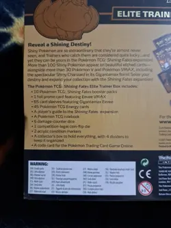 Pokemon TCG Shining Fates Elite Trainer Box ETB New Sealed Cards - Image 3