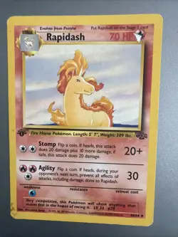 Pokemon - Rapidash - 44/64 - Jungle - 1st Edition - Vintage - 1999 - Image 1