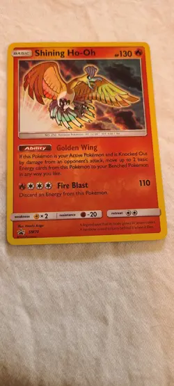 2017 Pokemon Promo Holo Foil SM70 SHINING HO-OH Card NM Mint Looks Unplayed - Image 1