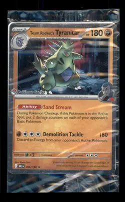 Team Rocket's Tyranitar (Pokemon Center Exclusive) Sealed Rare Normal 096/182 NM - Image 1