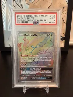 Pokemon Darkrai GX (Secret) 158/147 Sm-Burning Shadows Holo PSA 9 - Image 1