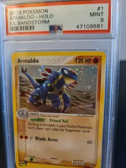 PSA 9 Pokemon EX Sandstorm Holo Armaldo 1/100 MINT - Image 1