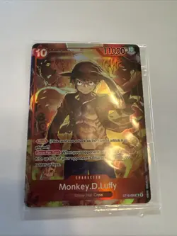 One Piece TCG Monkey D Luffy ST10-006 SR Treasure Booster Set Promo SEALED - Image 1