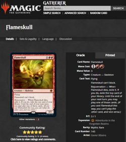 2021 MTG Magic the Gathering Adventures in the Forgotten Realms #143 Flameskull - Image 3