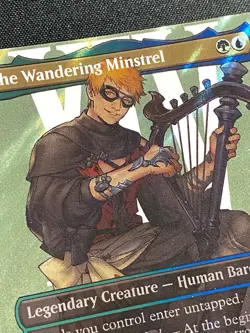 The Wandering Minstrel Borderless Surge Foil R 0548 Final Fantasy FIN MTG NM - Image 3