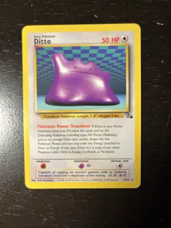 Ditto 18/62 - Pokemon Fossil Unlimited Rare Card WOTC NM/LP - Image 1