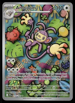 Ambipom 107/094 Illustration Rare Phantasmal Flames Pokemon Lightly Played - Image 1