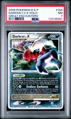 POKEMON GREAT ENCOUNTERS DARKRAI LV X #104 ULTRA RARE PSA 7 NM #114135901 - Image 1