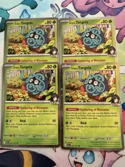 Lot of 4 Erika’s Tangela 007/217 - Ascended Heroes - Cosmos Holo Rare NM POKEMON - Image 1