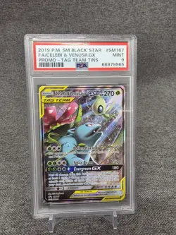 Celebi & Venusaur GX #SM167 Pokemon Promo PSA 9 - Image 1