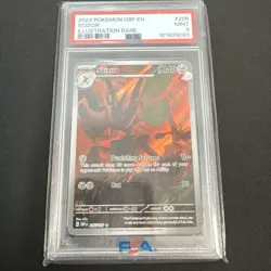 Scizor Pokemon TCG Sv03: Obsidian Flames Holo Illustration Rare 205/197 PSA 9 - Image 1