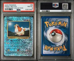 Pokemon Pidgey Legendary Coll. Reverse Holo Foil PSA 8 2002 #85 POP 183 - Image 3