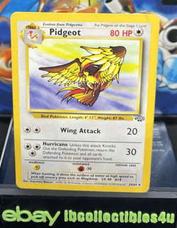 Pidgeot 24/64 LP Non Holo Rare Jungle Unlimited WoTC 1999 Pokemon TCG LP F/S - Image 1