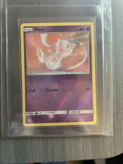 Pokemon Mew Rare Reverse Holo Hidden Fates 32/68 Basic 80 HP Psyshot 50 - Image 2